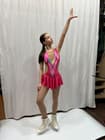 Figure Skating Dress Style A27 Pink Italian Fabric, Handmade 236 Figure Skating Dress Style A27 Pink Italian Fabric, Handmade 236