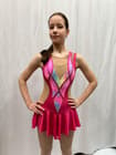 Figure Skating Dress Style A27 Pink Italian Fabric, Handmade 233 Figure Skating Dress Style A27 Pink Italian Fabric, Handmade 233
