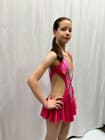 Figure Skating Dress Style A27 Pink Italian Fabric, Handmade 234 Figure Skating Dress Style A27 Pink Italian Fabric, Handmade 234