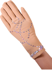 Figure Skating Gloves Style Artica/Fleece Crystals F1 Italian Fabric, Handmade 36