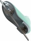Jackson Ultima Classic SoftSkate 380 Women’s and Girls’ Ice Skates Mint 12 Mint Jackson SoftSkate 380 ice skate, underside showing the dark gray textured PVC sole and the Ultima Mark I blade riveted to the toe plate
