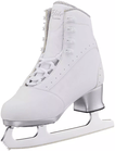 Jackson Ultima Softec Elite ST7200 Women’s Ice Skates / White 18 White Jackson Softec Elite ST7200, inside three-quarter view showing the punched vent holes and toe wrap