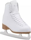 Jackson Ultima Classic 200 Women’s and Girls’ Ice Skates Mark I Blade 9 Jackson Ultima Classic 200 figure skate side view showing the white vinyl-coated upper and stacked tan heel