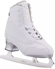 Jackson Ultima Softec Elite ST7200 Women’s Ice Skates / White 17 White Jackson Softec Elite ST7200, outside three-quarter view with the Ultima Mark II blade and Jackson heel badge