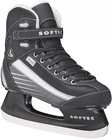 Softec Sport ST6102 outer three-quarter view showing the silver heel-counter panel and stainless steel hockey runner