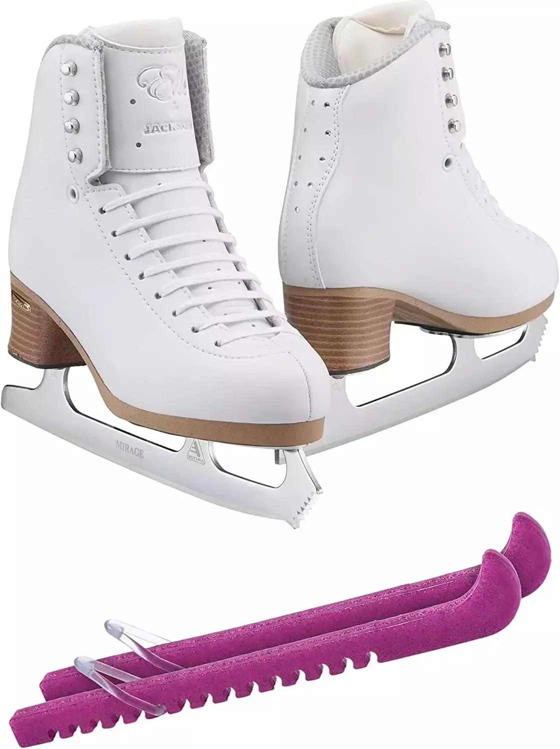 SKATE GURU Jackson Ultima Figure Ice Skates ELLE FS2130 Bundle with Guardog Skate Guards SKATE GURU Jackson Ultima Figure Ice Skates ELLE FS2130 Bundle with Guardog Skate Guards