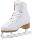 Outside quarter of the Jackson SoftSkate 380 with the pink Soft Skate by Jackson 380 script above the tan sole
