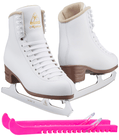 Jackson Mystique Ice Skate Bundle — Skate guards 4 Jackson Ultima JS1490 Mystique Womens Figure Ice Skates/Color: White/Width: Medium/Size: Adult 4 Bundle with Guardog Skate Guards