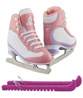 Jackson Ultima Softec Vista ST3200 Figure Ice Skates for Women/Color: Pink + Skate Guards, Size: Youth 2 Bundle with Guardog Skate Guards