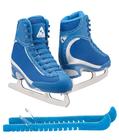 Jackson Ultima Softec Vista ST3200 Figure Ice Skates for Women/Color: Navy + Skate Guards, Size: Adult 4 Bundle with Guardog Skate Guards