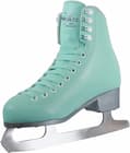 Jackson Ultima Classic SoftSkate 380 Women’s and Girls’ Ice Skates Mint 8 Mint Jackson SoftSkate 380 ice skate, angled view showing blade and lacing