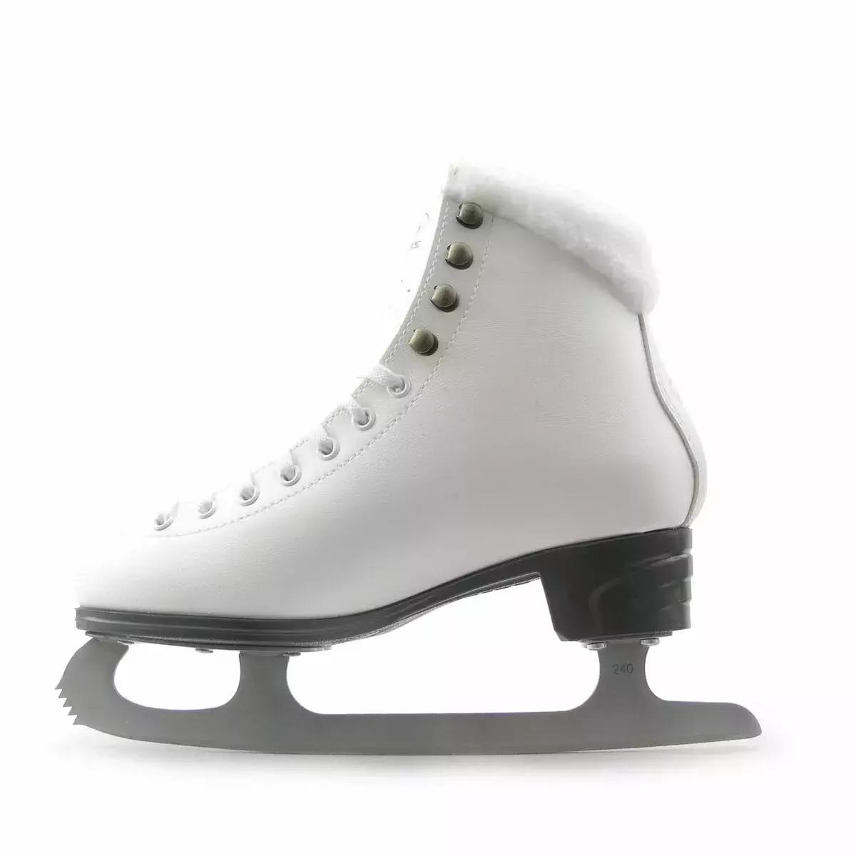 Botas Stella Sport white figure skate profile with graphite heel and TUV GS blade