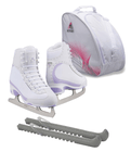 Jackson Softec Vista Ice Skate Bundle — Skate guards + skate bag 7 Jackson Ultima Softec Vista ST3200 Figure Ice Skates for Women/Color: White + Bag and Skate Guards, Size: Adult 4 Bundle with Guardog Skate Guards, Jackson Skate Bag JL350