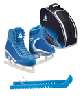 Jackson Softec Vista Ice Skate Bundle — Skate guards + skate bag 6 Jackson Ultima Softec Vista ST3200 Figure Ice Skates for Women/Color: Navy + Bag and Skate Guards, Size: Adult 4 Bundle with Guardog Skate Guards, Jackson Skate Bag JL350
