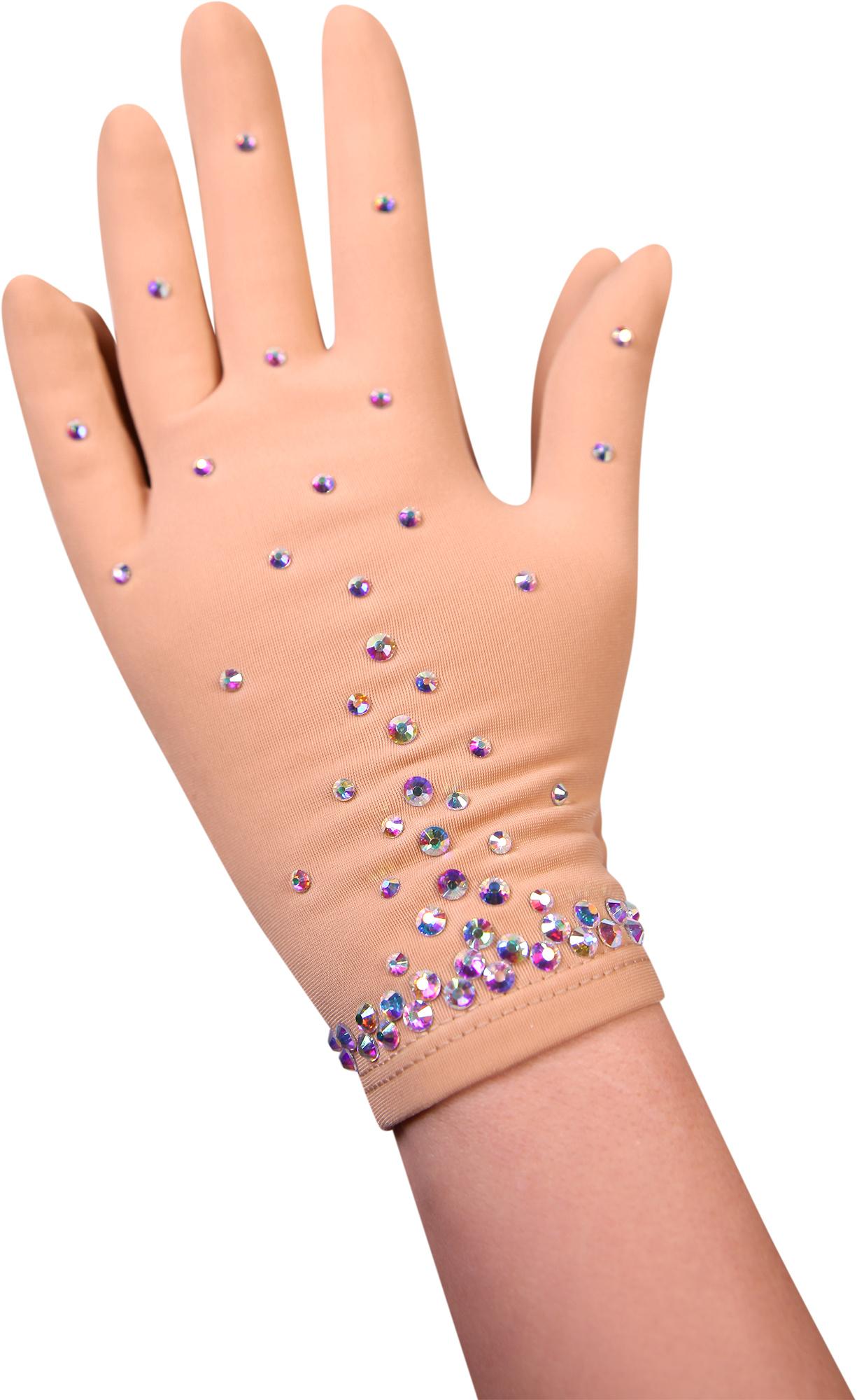 Figure Skating Gloves Style Artica/Fleece Crystals F3 Italian Fabric, Handmade 67 Figure Skating Gloves Style Artica/Fleece Crystals F3 Italian Fabric, Handmade 67