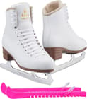 Jackson Mystique Ice Skate Bundle — Skate guards 3 Jackson Ultima JS1490 Mystique Womens Figure Ice Skates/Color: White/Width: Medium/Size: Adult 4 Bundle with Guardog Skate Guards