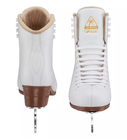 Jackson Ultima Artiste JS1790 Women’s and Girls’ Figure Skates 12 Jackson Ultima Artiste JS1790 figure skates, front and back view: stitched heel counter, tan padded collar, gold Jackson Artiste tongue logo, white laces