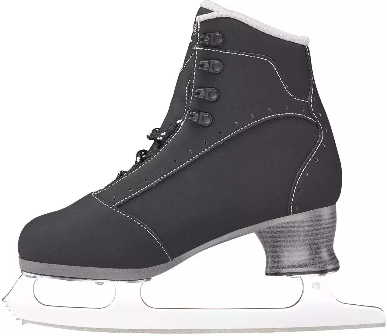 Inside of the Softec Elite ST7200 showing the shaped heel counter, gray Fusion sole edge and the Ultima Mark II blade