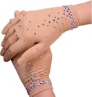 Figure Skating Gloves Style Artica/Fleece Crystals F3 Italian Fabric, Handmade 72 Figure Skating Gloves Style Artica/Fleece Crystals F3 Italian Fabric, Handmade 72