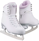Jackson SoftSkate JS180 in Purple: white boot with a lilac padded collar and Ultima Mark I blade