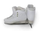 Belati Giglio Women’s Figure Ice Skates Made in Italy 335 Belati Giglio boots from the side and back showing the padded collar and Giglio embossing