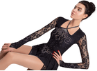 Figure Skating Dress Style A16 Black Italian Fabric, Handmade 306 Figure Skating Dress Style A16 Black Italian Fabric, Handmade 306