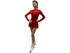 Figure Skating Dress Style A29 Red Italian Fabric, Handmade 199