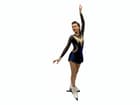 Figure Skating Dress Style A25 Blue Italian Fabric, Handmade 100
