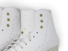 Belati Giglio Women’s Figure Ice Skates Made in Italy 337 Gold hooks, glitter laces and brogue perforations on the Belati Giglio upper