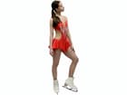 Figure Skating Dress Style A24 Red Italian Fabric, Handmade 166