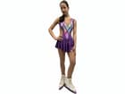 Figure Skating Dress Style A27 Violet Italian Fabric, Handmade 199