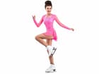 Figure Skating Dress Style A16 Pink Italian Fabric, Handmade 231