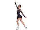 Figure Skating Dress Style A16 Black Italian Fabric, Handmade 298 Figure Skating Dress Style A16 Black Italian Fabric, Handmade 298