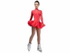 Figure Skating Dress Style A19 Red Italian Fabric, Handmade 133
