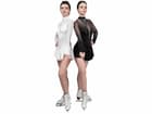 Figure Skating Dress Style A19 Black Italian Fabric, Handmade 232