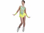 Figure Skating Dress Style A20 Yellow Italian Fabric, Handmade 199