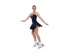Figure Skating Dress Style A22 Black Italian Fabric, Handmade 133