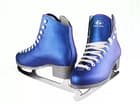 BOTAS Anita Women’s and Girls’ Figure Skates 8 Pair of Botas Anita metallic blue figure skates with white laces and hooks