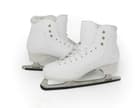 Belati Giglio Women’s Figure Ice Skates Made in Italy 339 Pair of white Belati Giglio figure skates with TÜV GS-certified Botas blades
