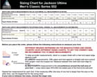 Sizing chart for Jackson Ultima Classic 552 men's and boys' figure skates, boys 1-5 and men 6-12, width M