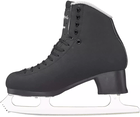 Jackson Ultima Freestyle Fusion FS2192 Mark II Blades Men’s and Boys’ Ice Skates 6 Inside profile of the black Freestyle Fusion FS2192 Mark II boot showing four lace hooks and the mounted Ultima blade