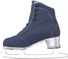 Jackson Ultima Softec Elite ST7200 Women’s Ice Skates / Navy 14 Navy Softec Elite ST7200 inside view showing the silver Fusion sole and heel