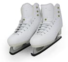 Front view of Belati Iris Microfiber boots with gold hooks and glitter laces