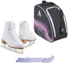 Jackson Classic JC200 Womens Figure Ice Skates Bundle with Skate Guards and Bag Size Womens 4
