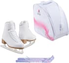 Jackson Classic JC200 Womens Figure Ice Skates Bundle with Skate Guards and Bag Size Womens 4