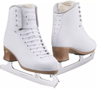 Pair of Jackson Ultima Freestyle Fusion FS2190 white figure skates with mounted Aspire XP blades