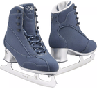 Jackson Ultima Softec Elite ST7200 Women’s Ice Skates / Navy 12 Jackson Softec Elite ST7200 women's ice skates in navy, pair shown with Ultima Mark II blades