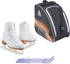 Jackson Classic JC200 Womens Figure Ice Skates Bundle with Skate Guards and Bag Size Womens 7
