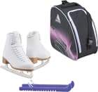 Jackson Classic JC200 Womens Figure Ice Skates Bundle with Skate Guards and Bag Size Womens 4