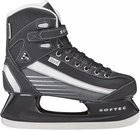 Softec Sport ST6102 side profile with the white overlay stripe, stitched Thinsulate label and hockey blade in its black plastic holder